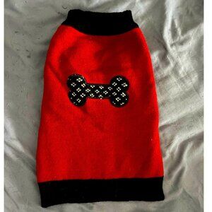Dog Sweater, Medium, Red and Black